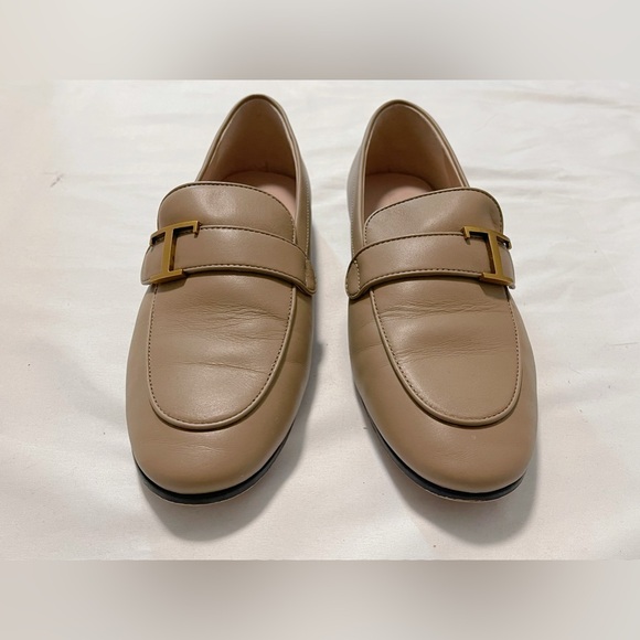 Gray Taupe Cowhide Leather Loafers - Picture 5 of 13